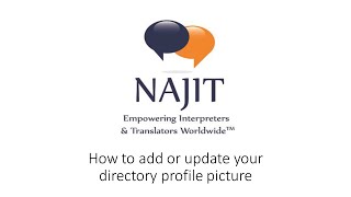 How To Add A Picture To Your Najit Directory Profile
