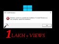 Windows could not complete the installation  to install Windows on the complete restart the install
