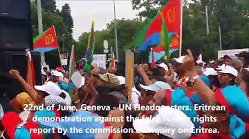 Eritrea - Eritrean demonstration against all hostilities at Geneva 22nd of June 2015