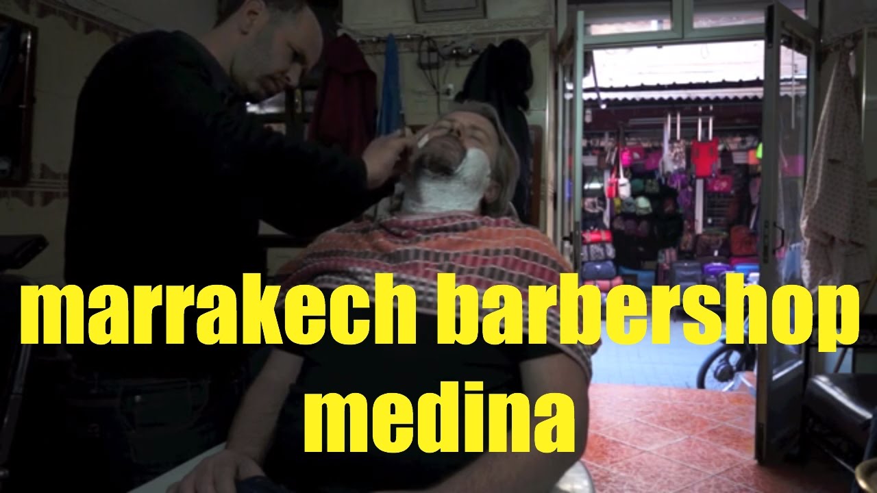 marrakech barbershop  - medina - shaving
