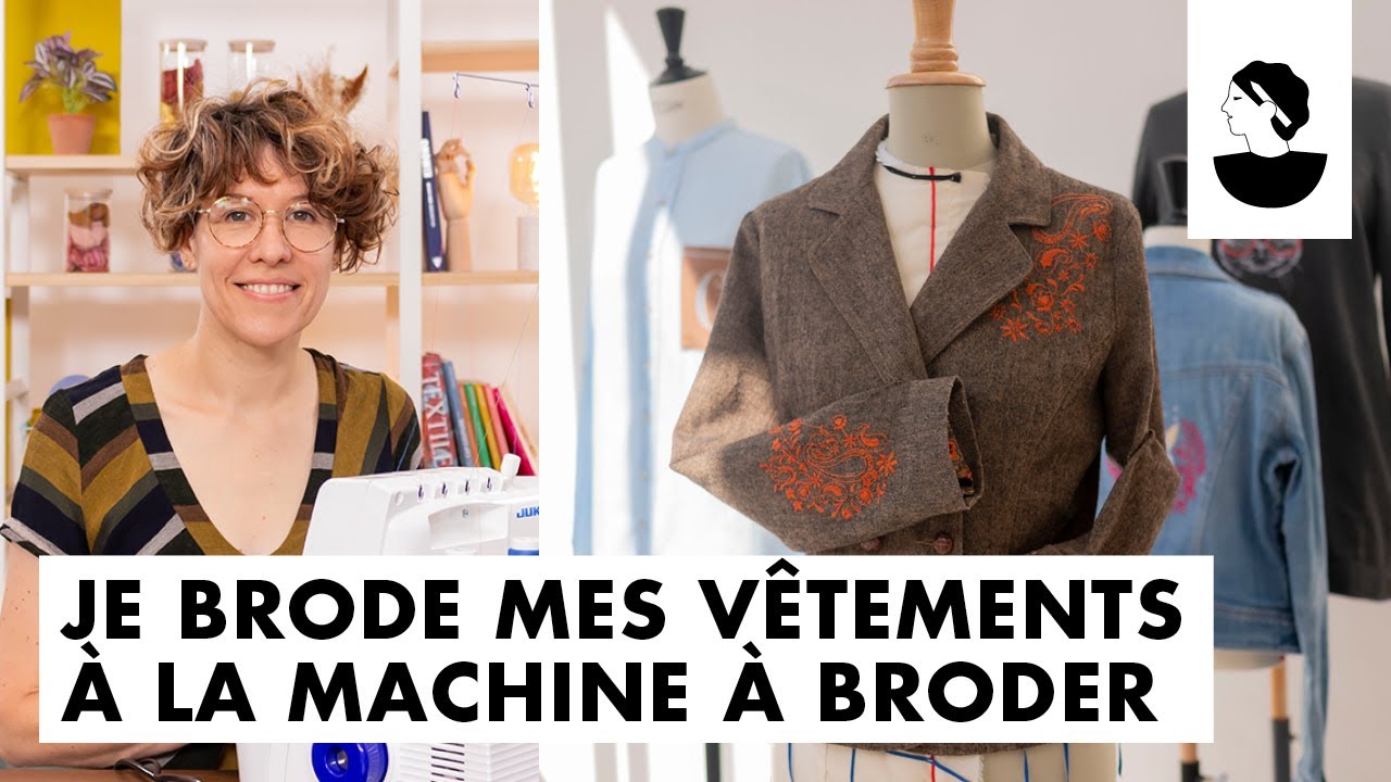 cours de broderie machine tuto je customise mes vêtement avec la