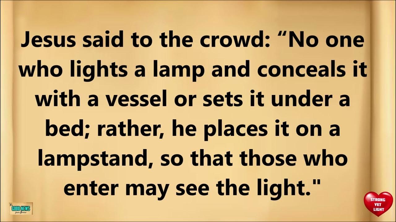 The GOOD NEWS for September 19, 2022 A Lamp Under a Bowl YouTube