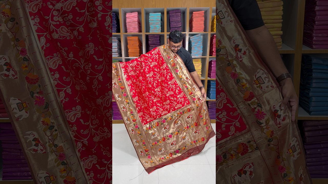 Lucknowi Paithani and Patola Fusion Saree