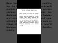 what is deep learning #what #deep #deeplearning