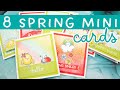 Mini Spring Cards Tutorial | 2 stamps 8 Cards