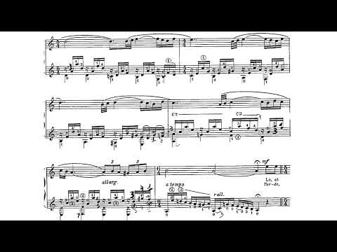 Heitor Villa-Lobos - Bachiniana Brasilera N. 5 - Cello - Guitar - Score Video