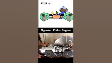 Opposed piston cylinder engine / old Engine work process #automobile #technology #history #opposed