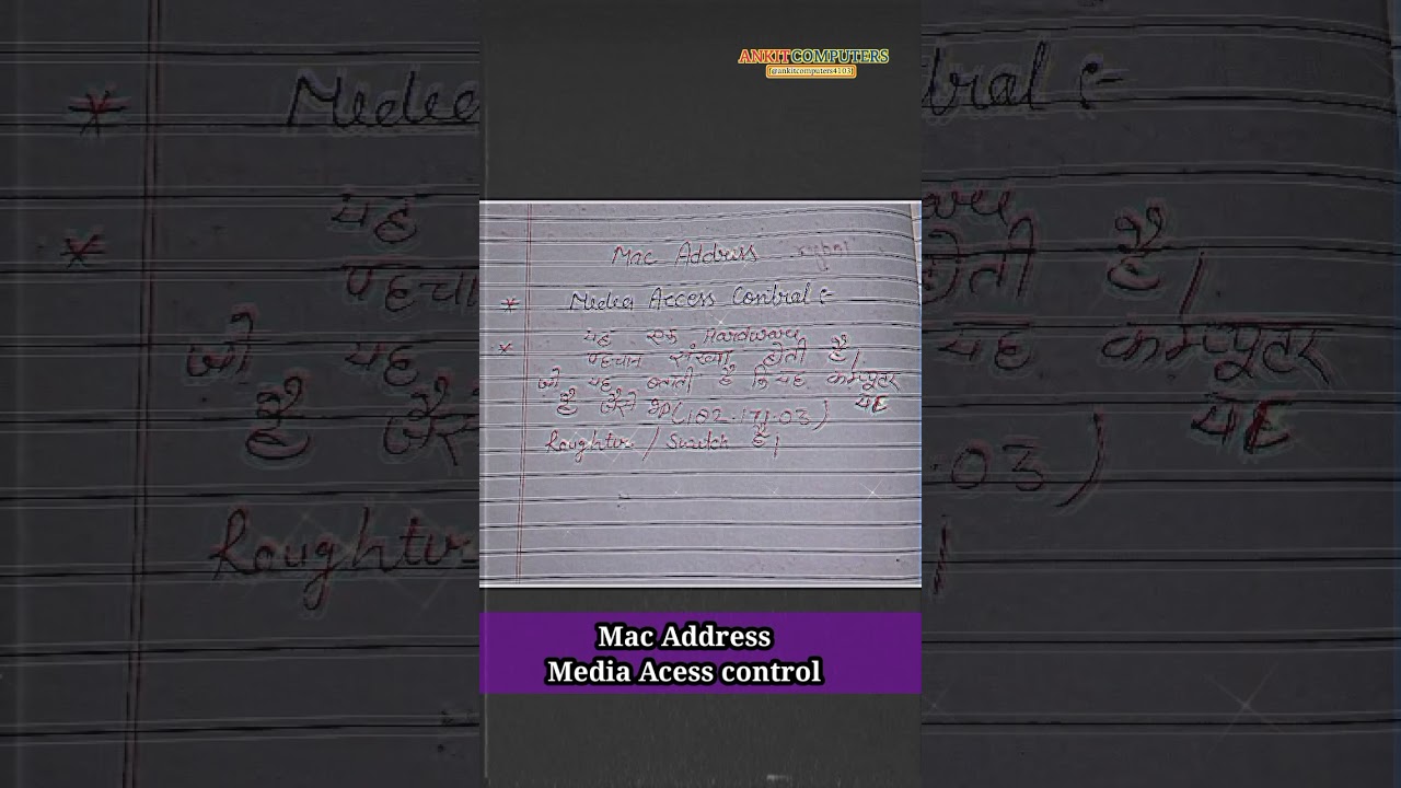 Hardware pehchane sirf ek No seMac address kya hota h Ip address 