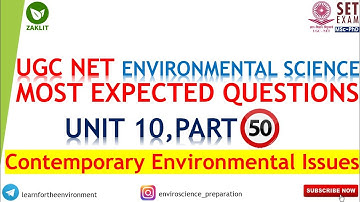 🔴Most Expected MCQs UGC-NET Environmental Science (PART 50)