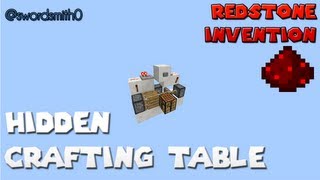 Compact Hidden Crafting Table - Redstone Invention