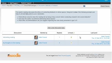 Moodle for Students - How do I use the forums?