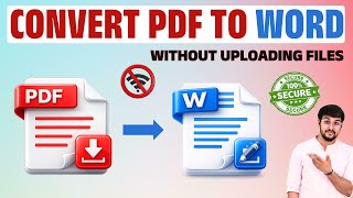 Convert PDF to Word Offline on Windows PC – No Internet, No PDF Upload Required | Free Method 2026