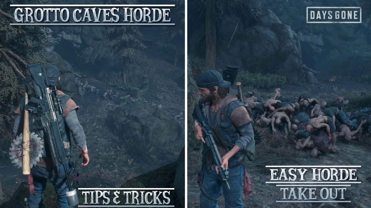 Days Gone Grotto Caves Horde Stealth Bombing Hordes with TIPS
