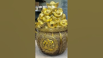 Hủ vàng như ý #đồđồngnguyễnnghi #phongthuy #đồđồngxưa #đồcổ #shorts