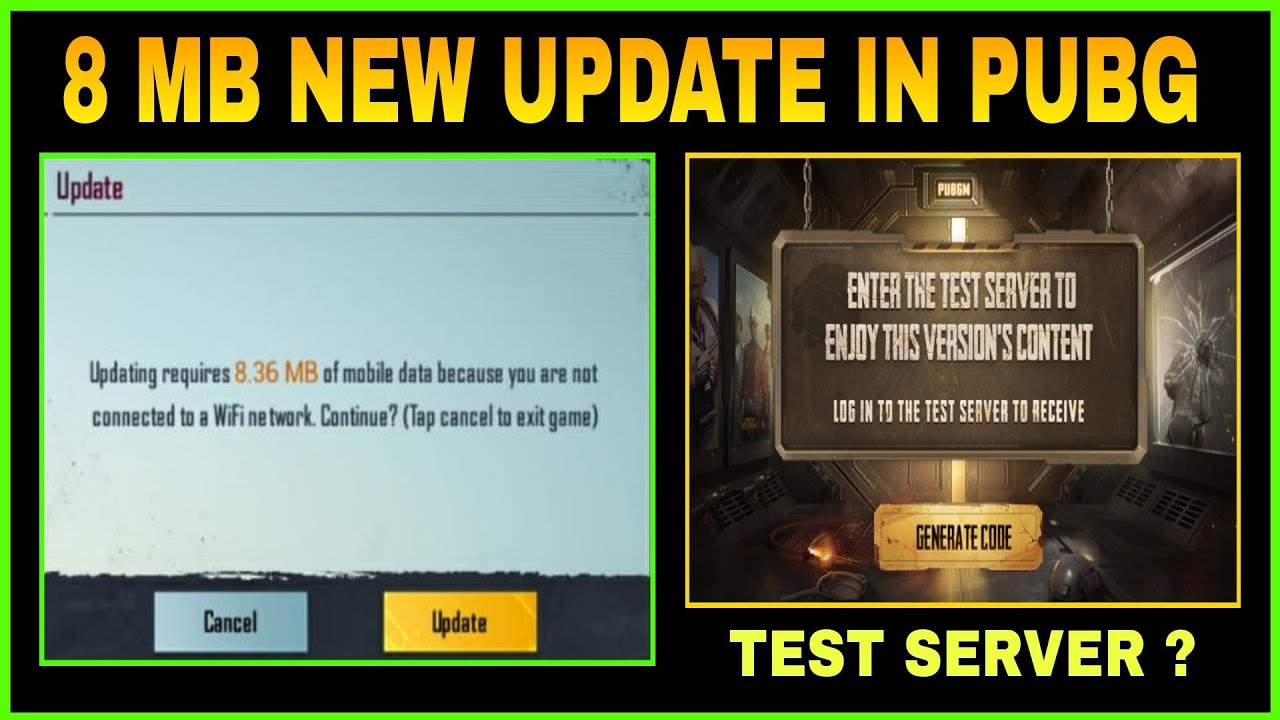 8 Mb New Update In Pubg Mobile Test Server Explained In Pubg Mobile Youtube