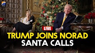 🔴 𝗟𝗶𝘃𝗲: President Trump Participates in NORAD Santa Tracker Calls | Geo News English