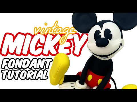 MICKEY MOUSE | Fondant tutorial | Cake topper