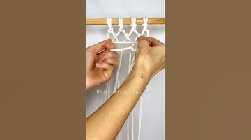 Macrame net/mesh pattern ••• #shorts #macramepattern #macramepattern