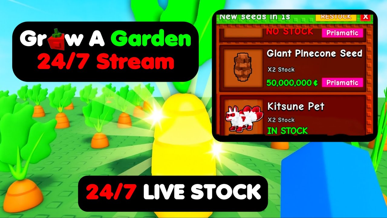 GROW A GARDEN STOCK AND TRADE 24/7 🔴 LIVE - YouTube
