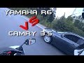 Yamaha R6 VS Camry 3.5! На перегонки с мотиком. Дети/Спиннер/ -BackStage-