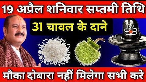 19 अप्रैल शनिवार सप्तमी को 31 चावल दाने वाला उपाय जरुर करे || #Pandit Pradeep Mishra ji 🚩🙏🚩