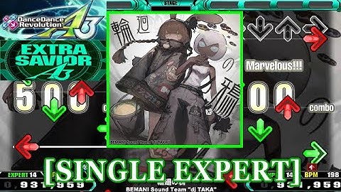 【DDR A3(2024)】 輪廻の鴉 / BEMANI Sound Team "dj TAKA" [SINGLE EXPERT] 譜面確認+Clap