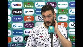 English interview with France's Hugo Lloris after the loss to Switzerland at Euro 2020