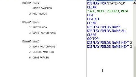 Learn Visual FoxPro @ garfieldhudson.com - Understanding Command Scope (Lesson 5 of 30)