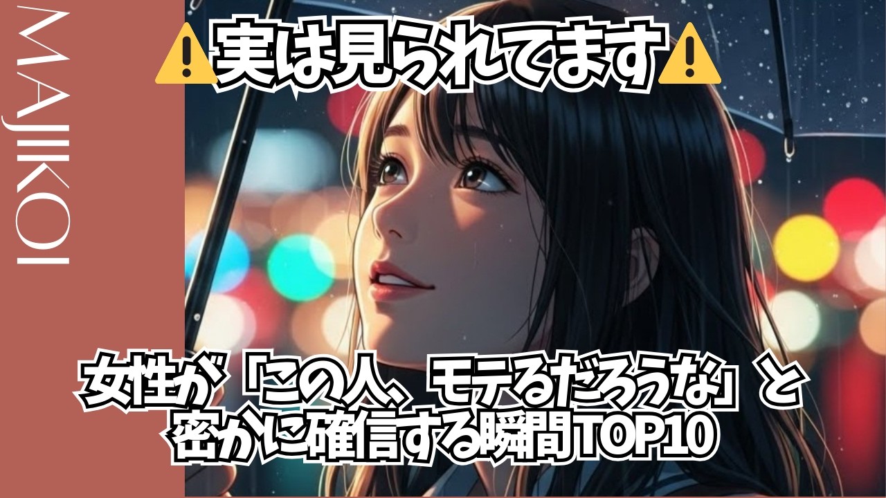 ⚠️実は見られてます⚠️ 女性が「この人、モテるだろうな」と密かに確信する瞬間 TOP10 『通常動画版』