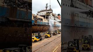 Massive ship demolition begins #maritime #salvage #ships