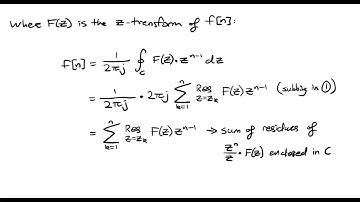 Using Contour Integration to Calculate the Inverse Z-transform