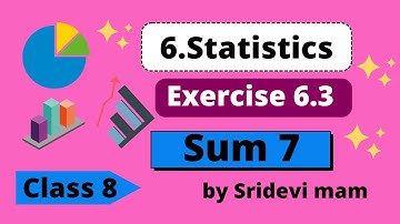 TN 8th ch 6 statistics exercise 6.3 sum 7 histogram explained by Sridevi Mam