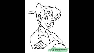 Disneyclips Peter Pan With Arms Crossed Coloring Pages