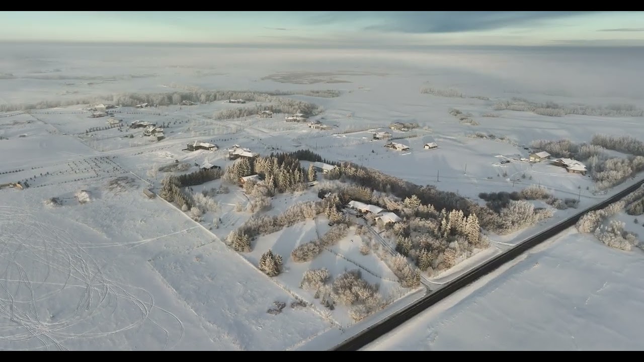 12-30-2022 Drone flight in Leduc County  🇨🇦beautiful morning with fog patches