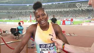 Shericka Jackson Wins Xiamen Diamond League with 🔥 21.87 200m [Interview]