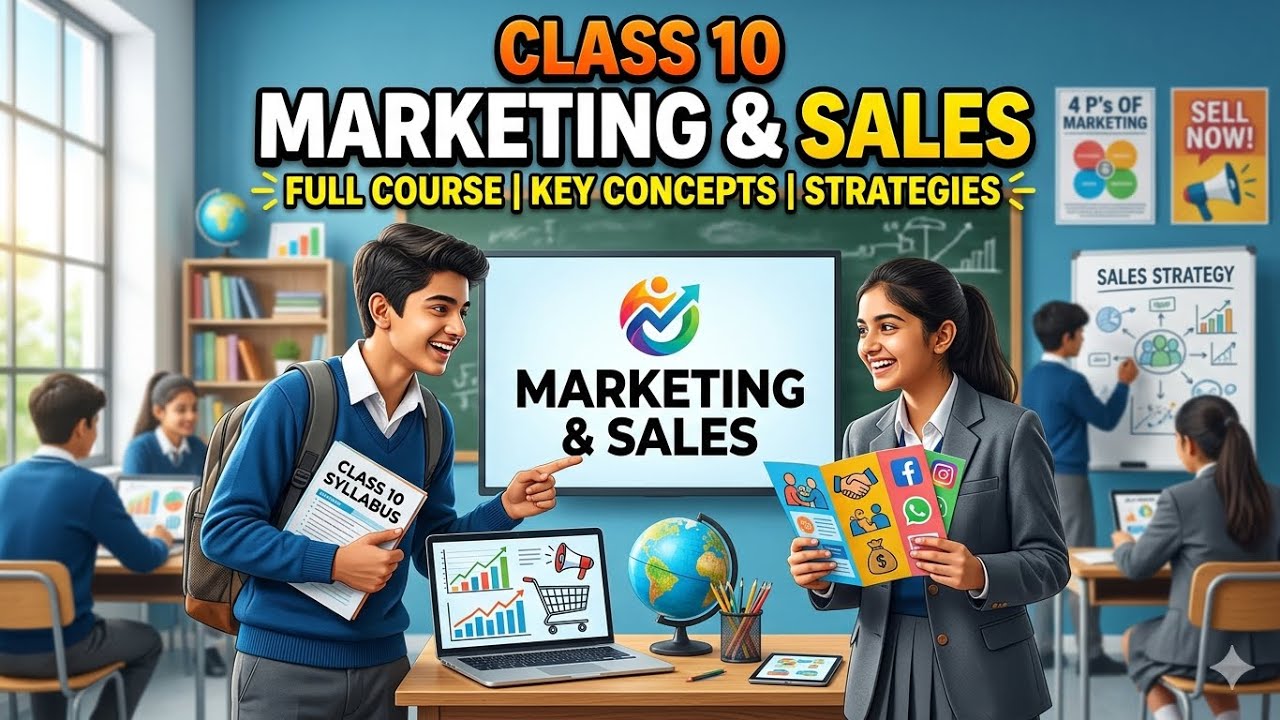 ⁣Marketing and Sales (Subject Code 412) for CBSE Class 10, Session 2026-2027