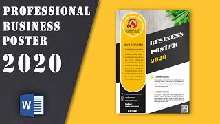 Create modern business poster in ms word | company brochure design 2020