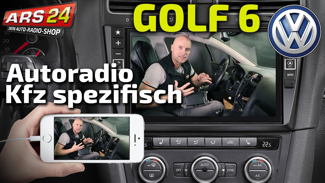 VW Golf 6 Autoradio mit unglaublich großem Bildschirm einbauen