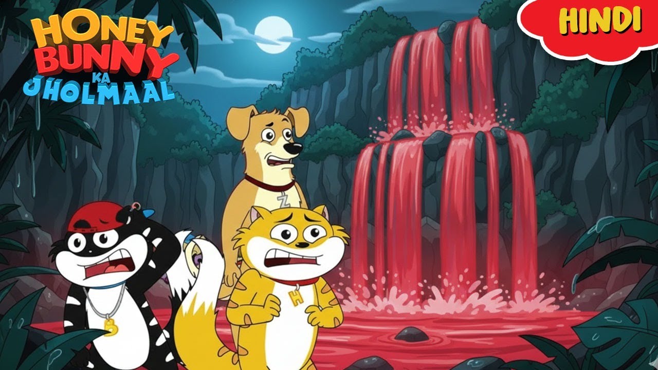 Honey Bunny ने देखा Waterfall से गिरता Blood Water |  New Gags In Hindi | Kids Show | Funny Video