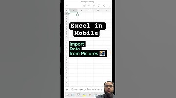 Import data from picture in Mobile Excel #excel #mobile #shorts #viral