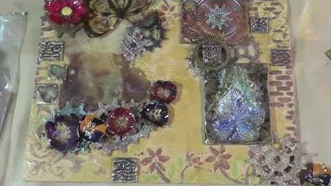 Finished Mix Media Altered Steampunk Canvas #7