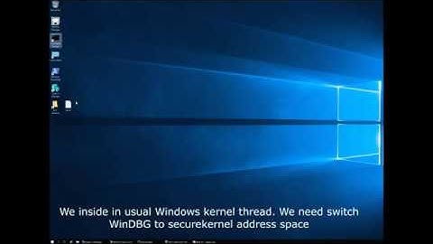 Windows securekernel live debugging