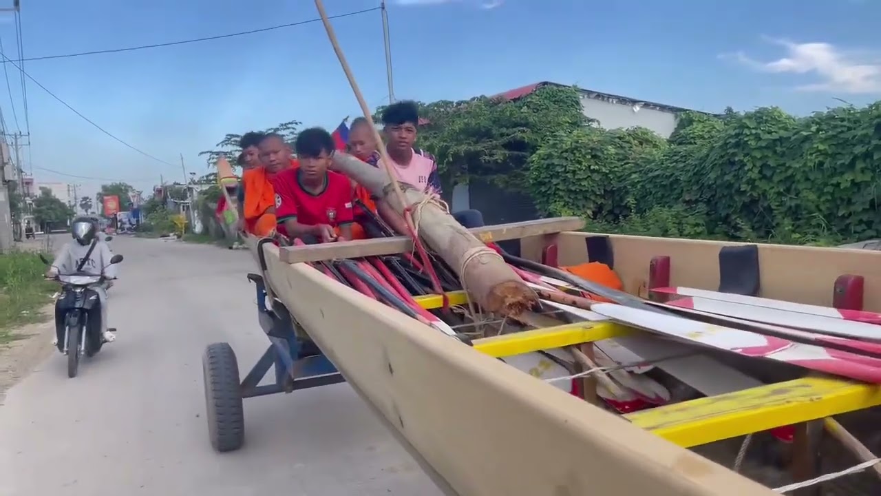 ទូក​ង​ក្រឡង់​ផ្កាយ​ព្រឹក​តេជោ​សែន​ជ័យ​បារមី​វត្ត​ចំការ​ខ្សាច់​ ចេញដំណើរ​ទៅ​កាន់ទន្លេ​តាខ្មៅ​ 🇰🇭❤️
