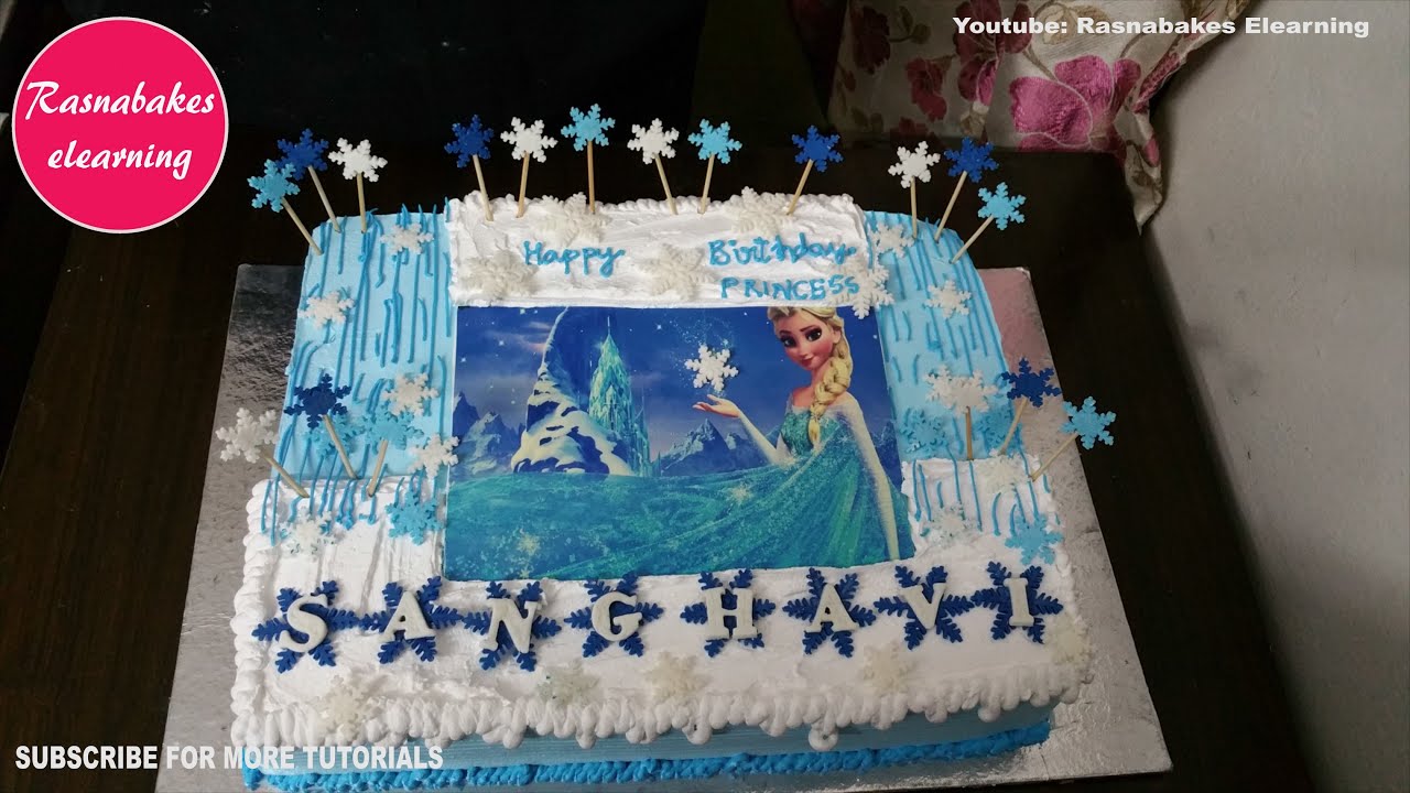 971) Frozen Elsa Theme Cake | puffsncakes.com