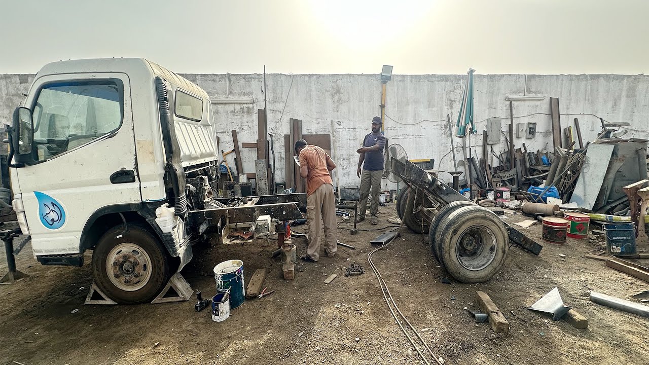 How to enlarge a truck chassis by cutting it in the middle So vergrößern Sie ein LKW Chassis, indem