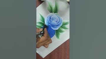 How to Paint a Rose | Blue Flower | Easy painting | Acrylic Colours