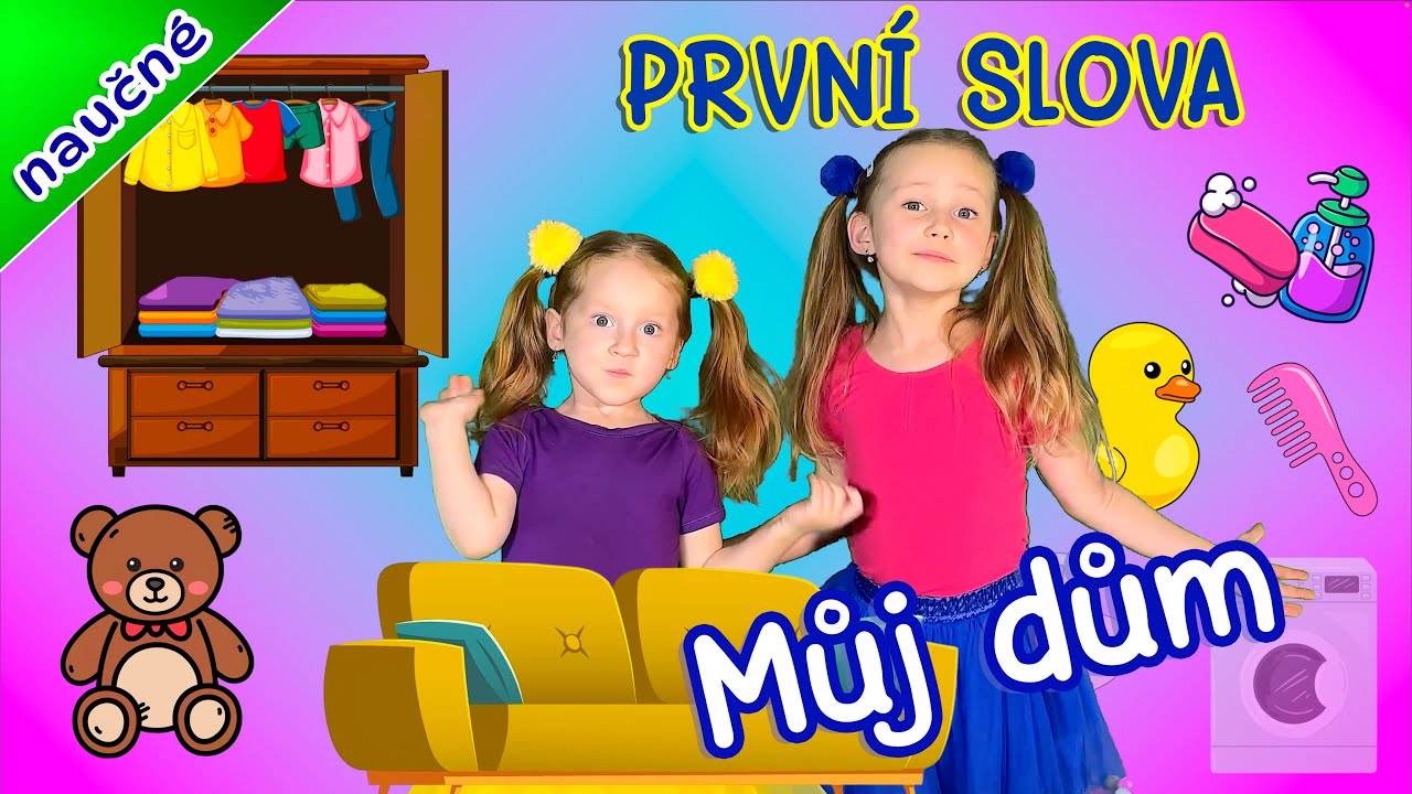 PRVNÍ SLOVA pro děti | Můj dům 🏡 Učíme se mluvit + Najdi rozdíly | Interaktivní video pro nejmenší
