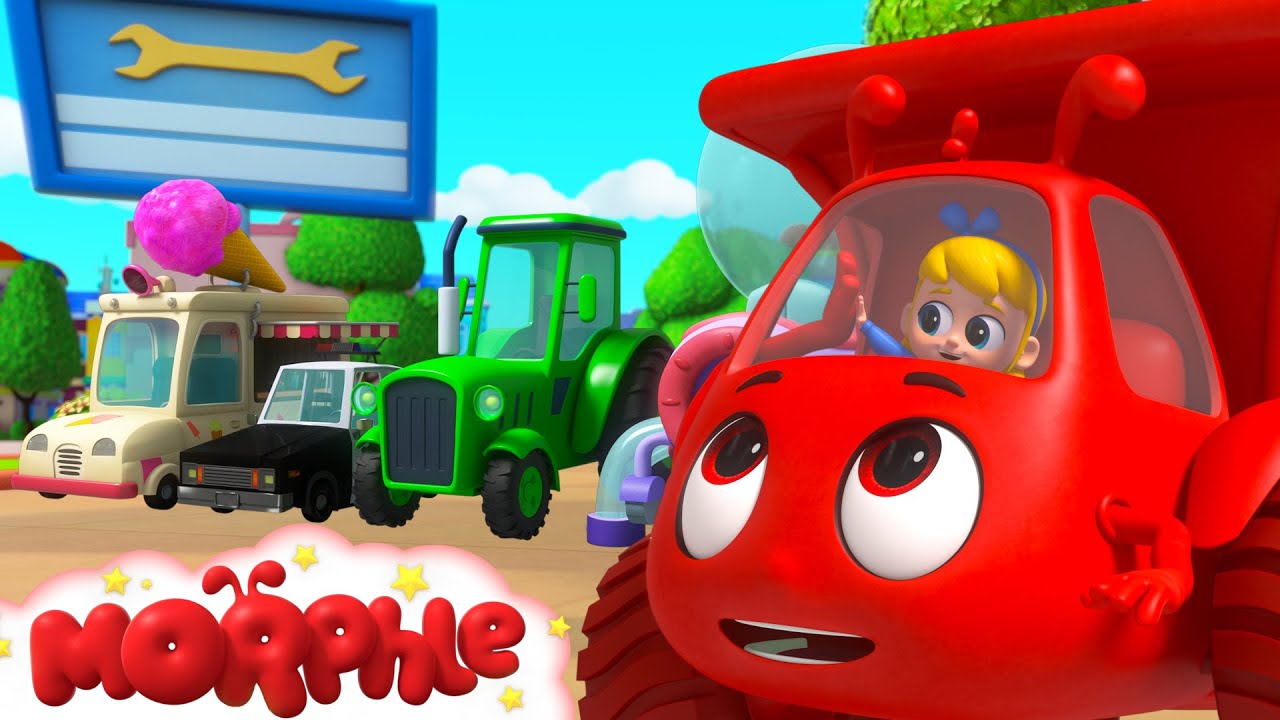 Morphle's Big Red Trucks, Vehicles, Cars | +more Cartoons for Kids | My Magic Pet Morphle