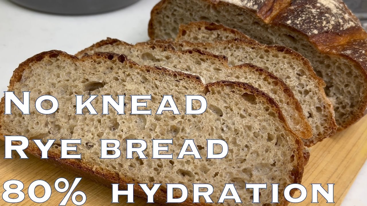 No knead 80% Hydration Rye Bread [Gourmet Apron 416] - YouTube
