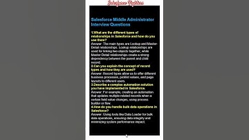 Salesforce Middle Admin Interview Questions ? #salesforcefighters #salesforce